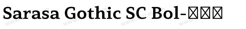 Sarasa Gothic SC Bol字体转换